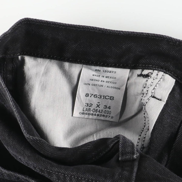 RUSTLER Black Denim Tapered Denim Pants, Men's Size W32 cotton black type Vintage Second Hand