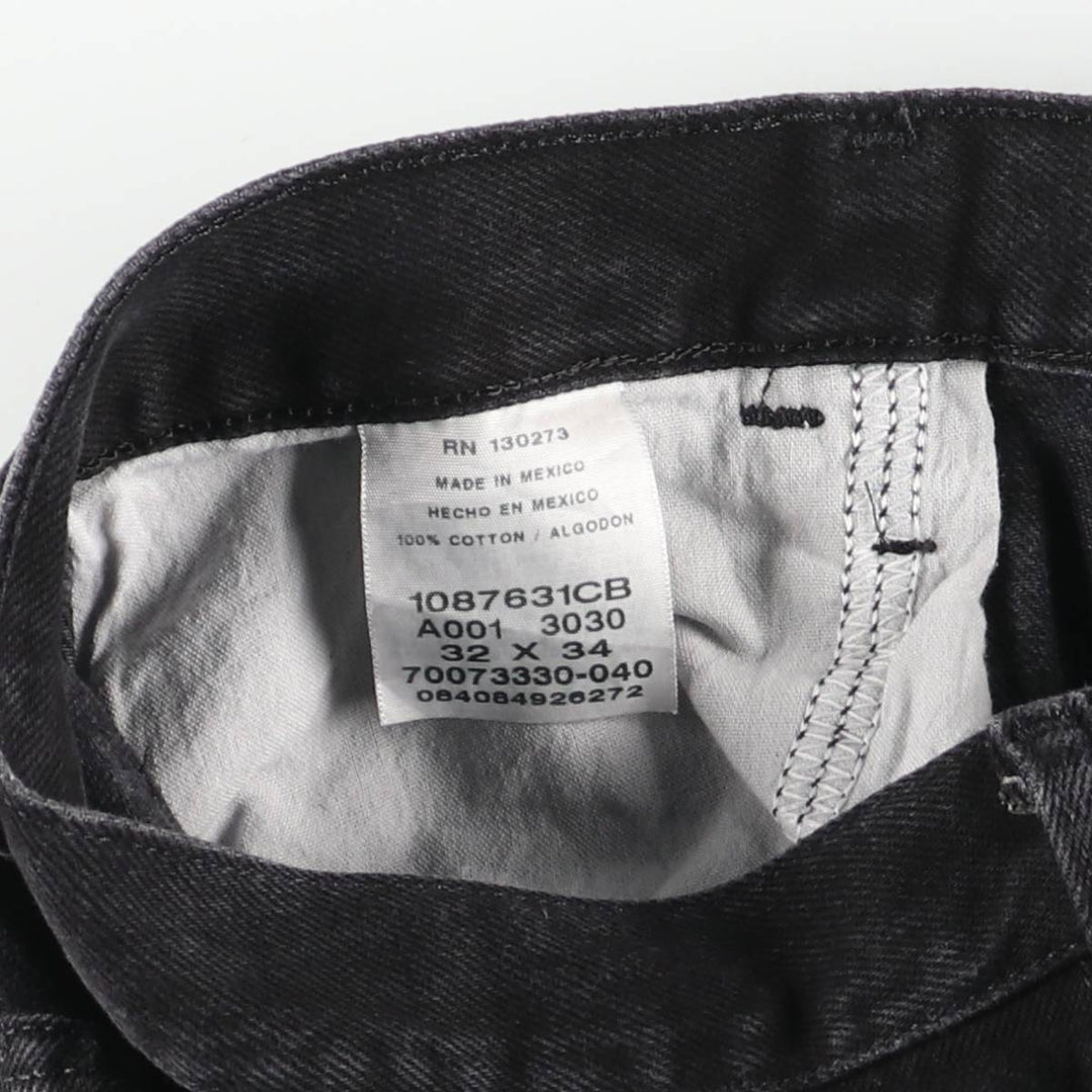 RUSTLER Black Denim Tapered Denim Pants, Men's Size W32 cotton black type Vintage Second Hand