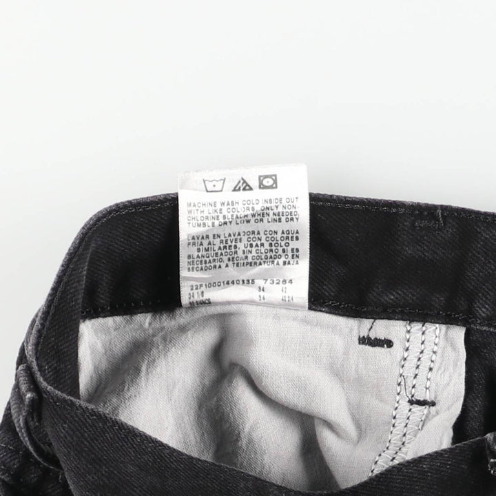 RUSTLER Black Denim Tapered Denim Pants, Men's Size W32 cotton black type Vintage Second Hand