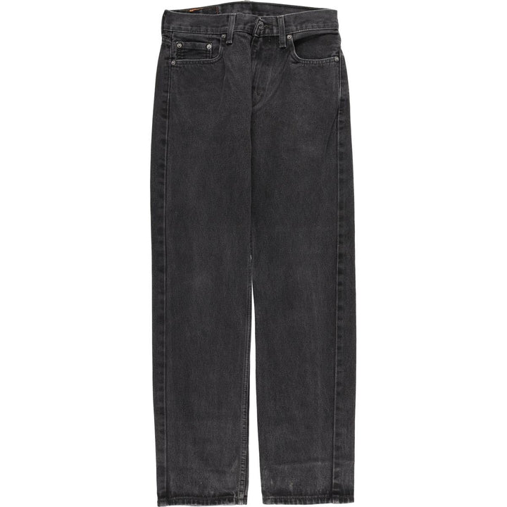 Levi's 505 Black Denim Tapered Denim Pants, Women's Size L (W28) cotton black type Vintage Second Hand