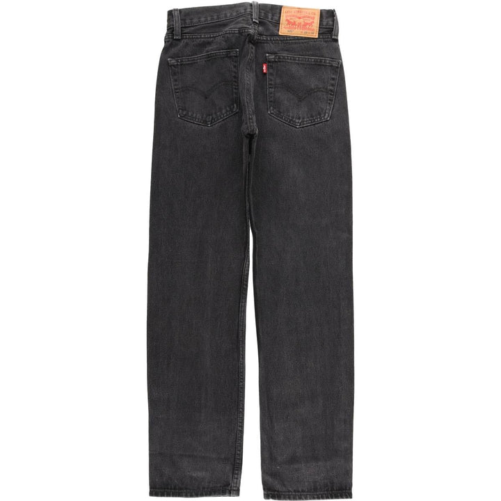 Levi's 505 Black Denim Tapered Denim Pants, Women's Size L (W28) cotton black type Vintage Second Hand