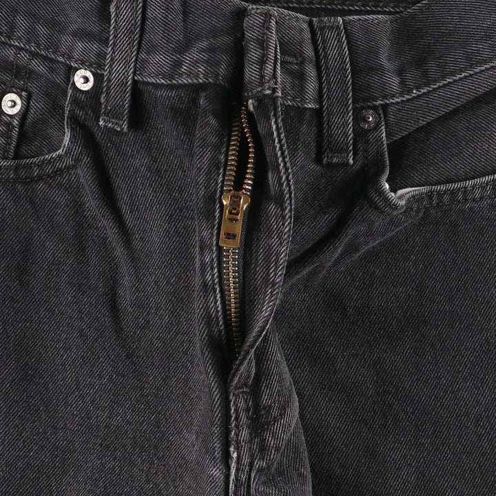 Levi's 505 Black Denim Tapered Denim Pants, Women's Size L (W28) cotton black type Vintage Second Hand