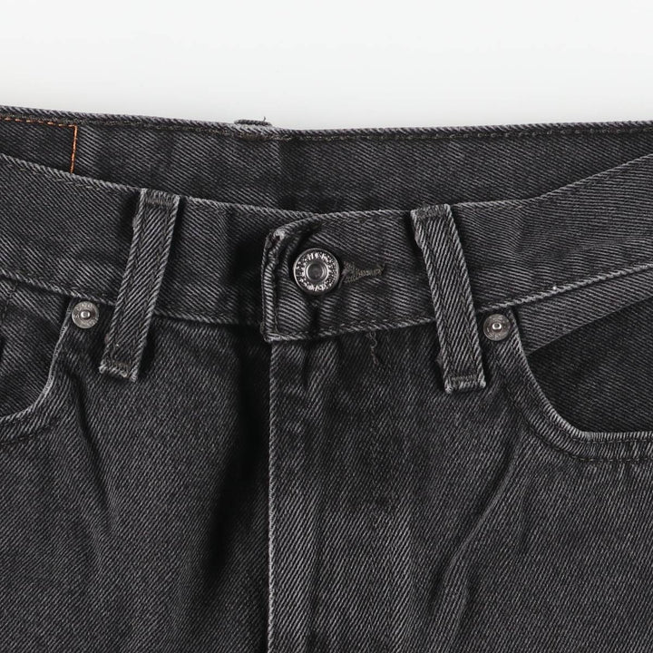 Levi's 505 Black Denim Tapered Denim Pants, Women's Size L (W28) cotton black type Vintage Second Hand