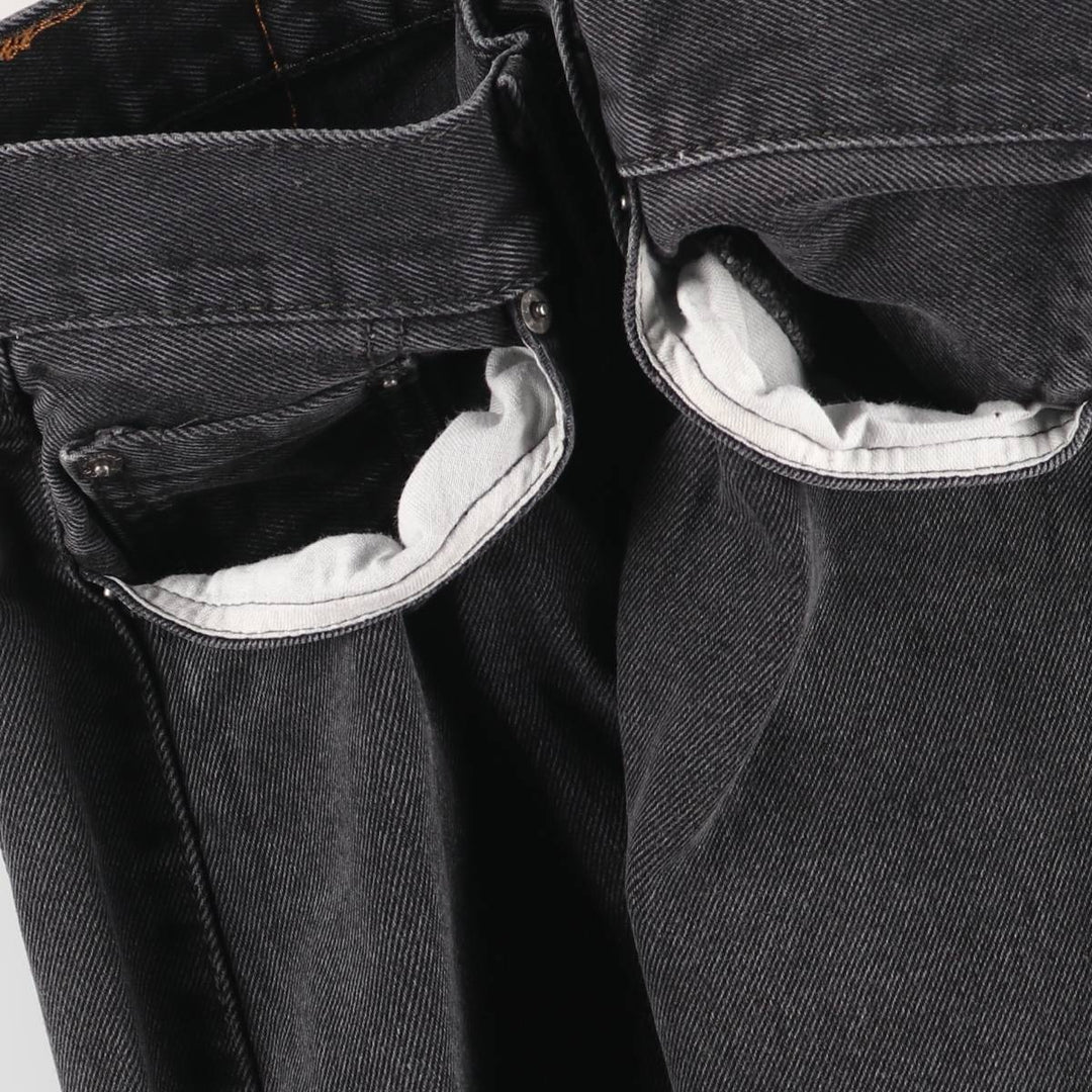 Levi's 505 Black Denim Tapered Denim Pants, Women's Size L (W28) cotton black type Vintage Second Hand