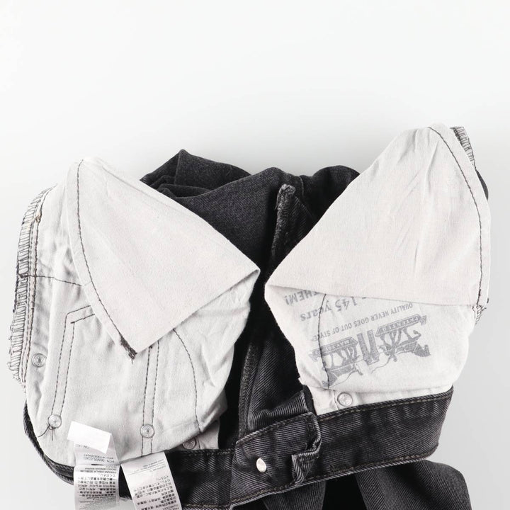 Levi's 505 Black Denim Tapered Denim Pants, Women's Size L (W28) cotton black type Vintage Second Hand