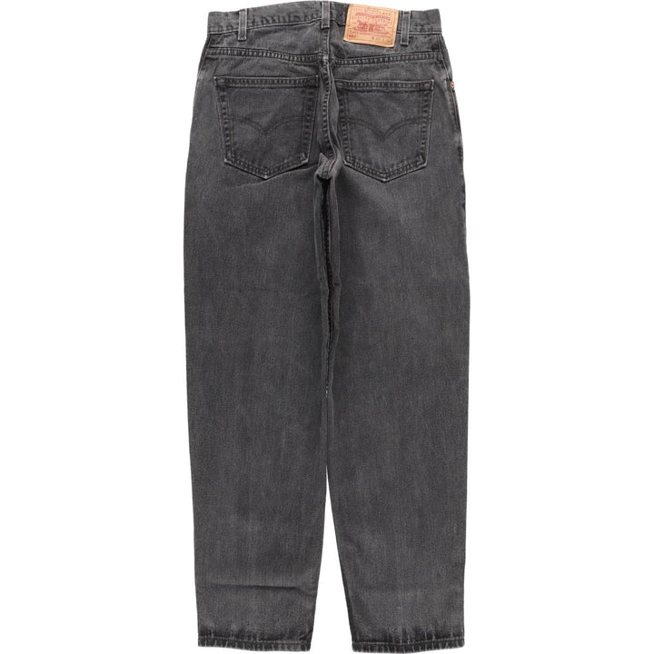 2000'S Levi's 00560-0260 Loose Fit Tapered Leg Black Denim Pants, Men's Size W30 cotton black type Vintage Second Hand