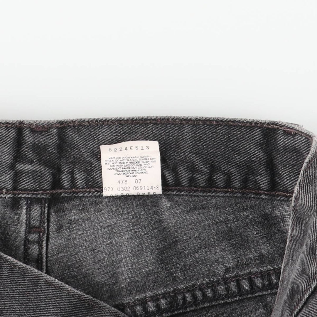 2000'S Levi's 00560-0260 Loose Fit Tapered Leg Black Denim Pants, Men's Size W30 cotton black type Vintage Second Hand