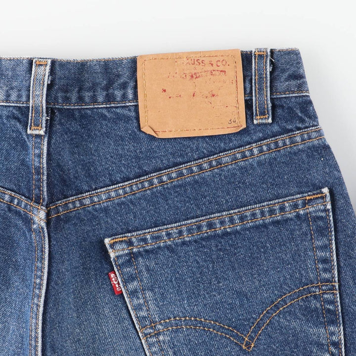 2000'S Levi's 00550-0216 Relaxed Fit Tapered Denim Pants, Made in USA, Men's Size W33 cotton navy blue type Vintage Second Hand
