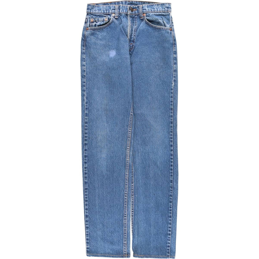 Vintage 1990'S Levi's 505-0217 tapered denim pants, made in the USA, size L (w28), women's. cotton blue type Vintage Second Hand