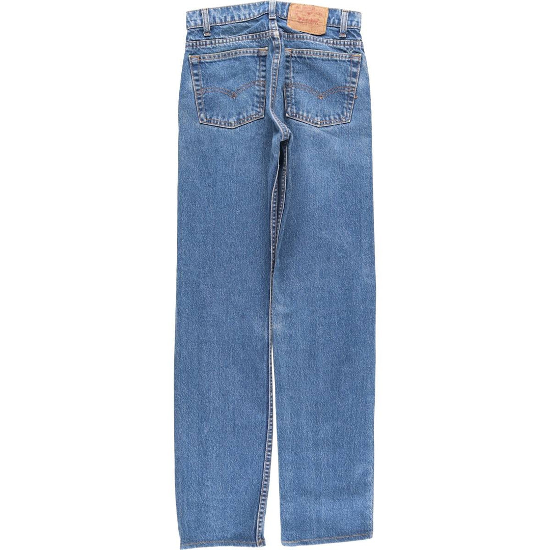 Vintage 1990'S Levi's 505-0217 tapered denim pants, made in the USA, size L (w28), women's. cotton blue type Vintage Second Hand