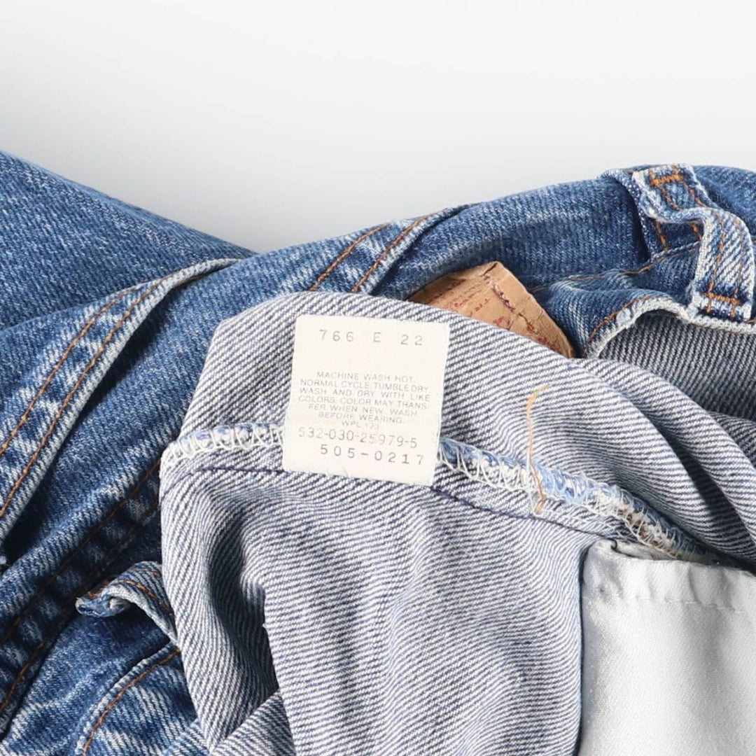 Vintage 1990'S Levi's 505-0217 tapered denim pants, made in the USA, size L (w28), women's. cotton blue type Vintage Second Hand