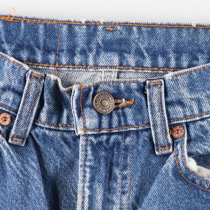Vintage 1990'S Levi's 505-0217 tapered denim pants, made in the USA, size L (w28), women's. cotton blue type Vintage Second Hand