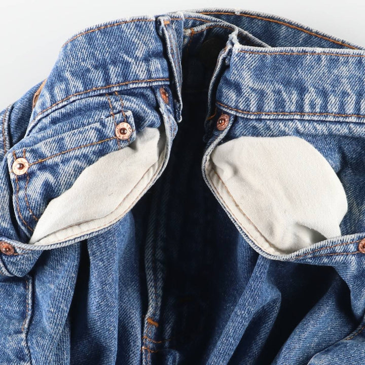 Vintage 1990'S Levi's 505-0217 tapered denim pants, made in the USA, size L (w28), women's. cotton blue type Vintage Second Hand