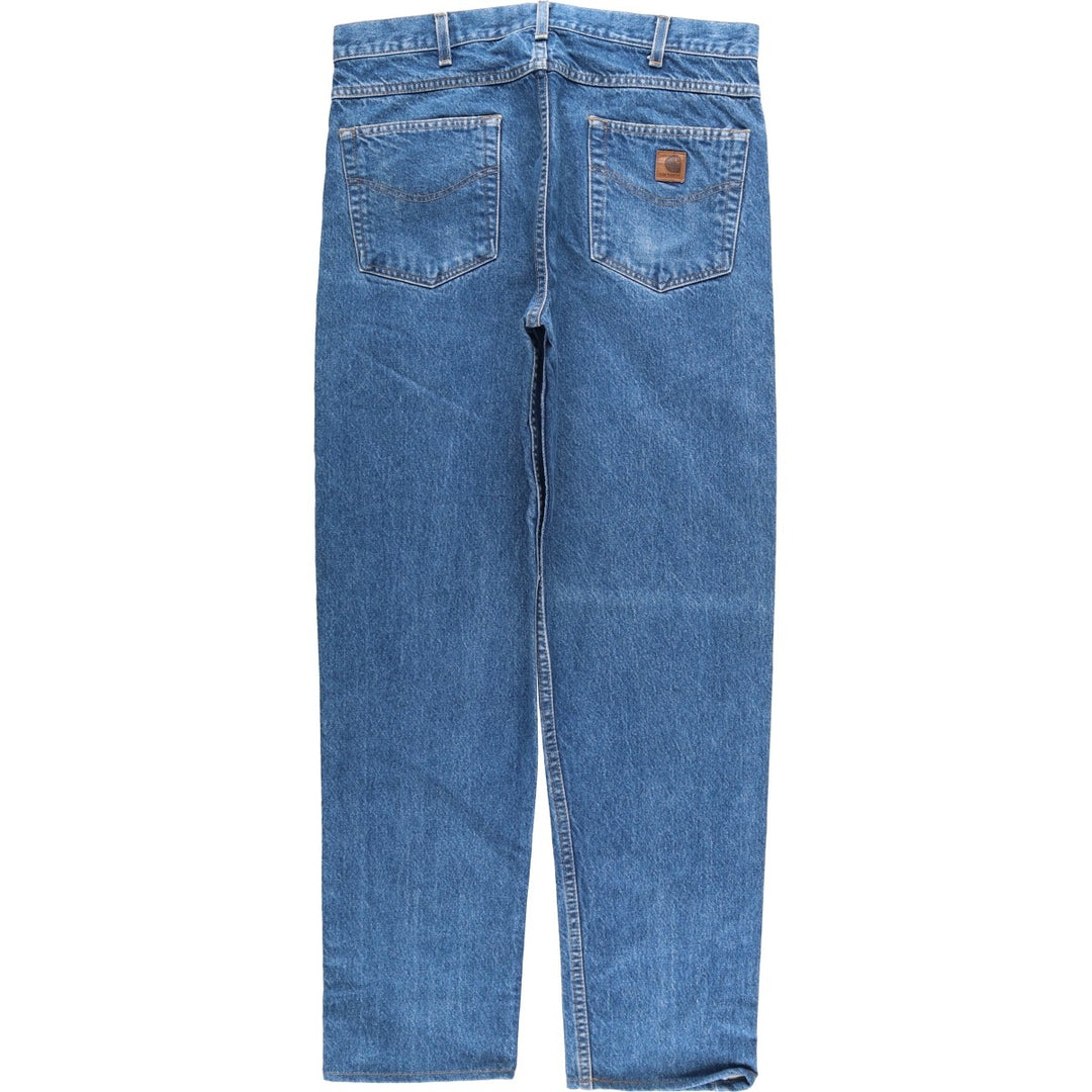 00'S Carhartt tapered denim pants for men, size w36 cotton blue type Vintage Second Hand