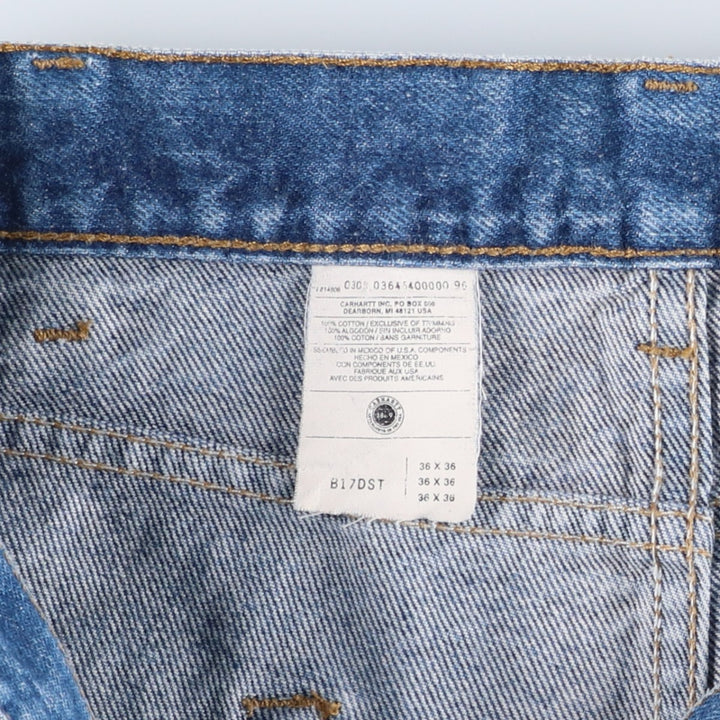 00'S Carhartt tapered denim pants for men, size w36 cotton blue type Vintage Second Hand