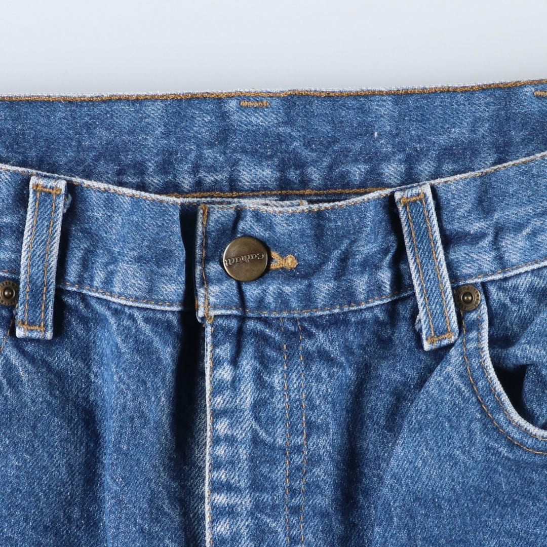 00'S Carhartt tapered denim pants for men, size w36 cotton blue type Vintage Second Hand
