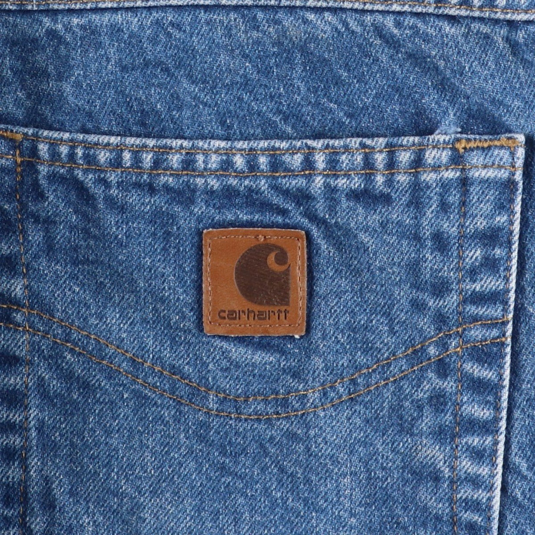 00'S Carhartt tapered denim pants for men, size w36 cotton blue type Vintage Second Hand