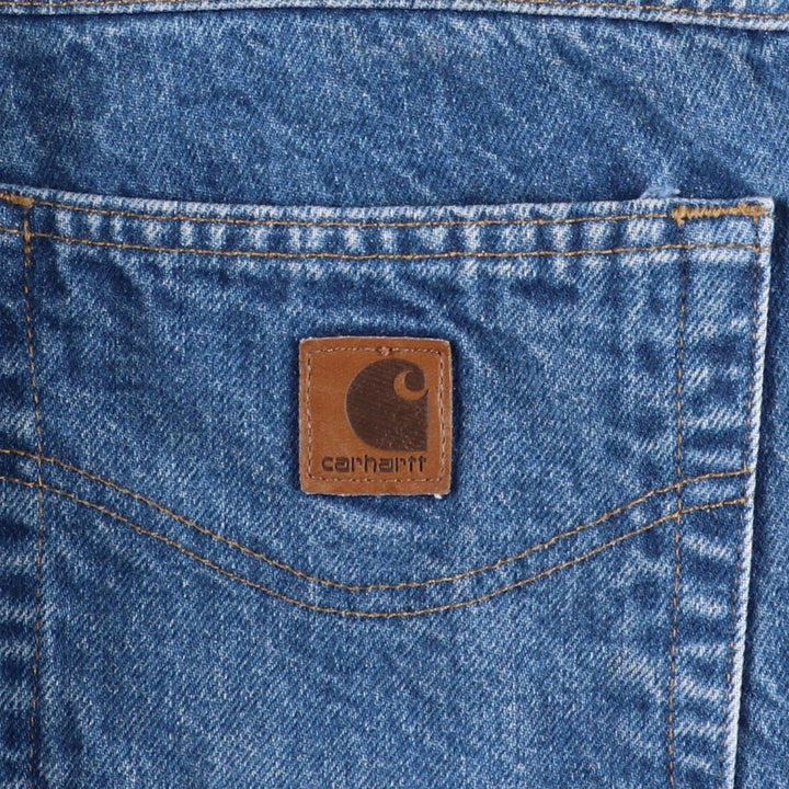 00'S Carhartt tapered denim pants for men, size w36 cotton blue type Vintage Second Hand