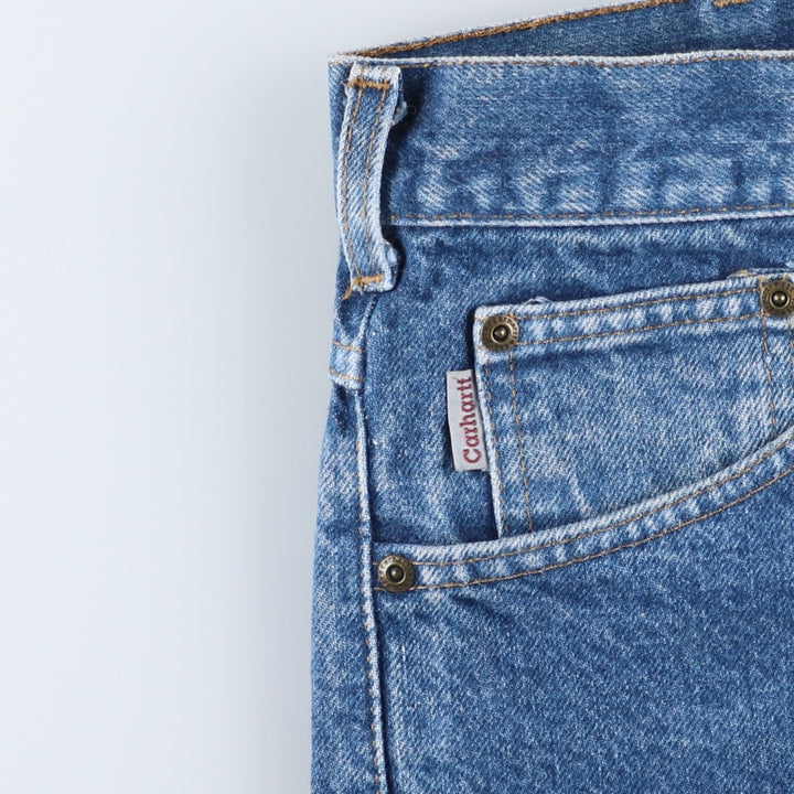 00'S Carhartt tapered denim pants for men, size w36 cotton blue type Vintage Second Hand