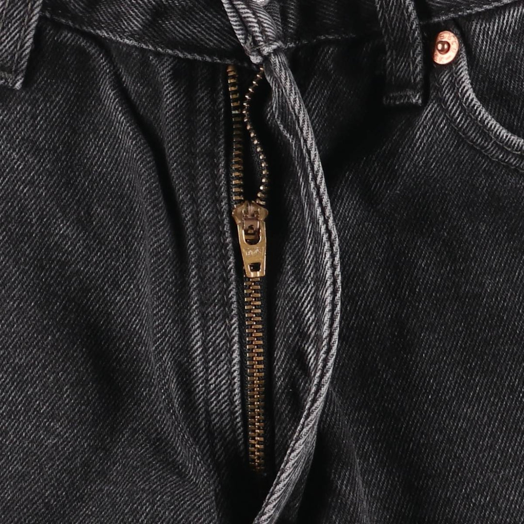 Levi's 505 Regular Fit Tapered Denim Pants, Black, Men's, Size W30 cotton black type Vintage Second Hand