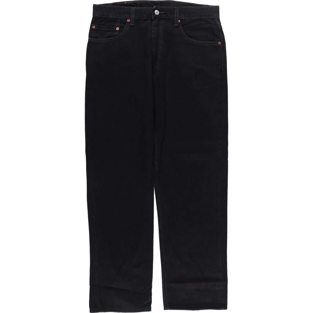 00'S Levi's 505 REGULAR FIT STRAIGHT LEG tapered denim pants for men, size w34 cotton black type Vintage Second Hand