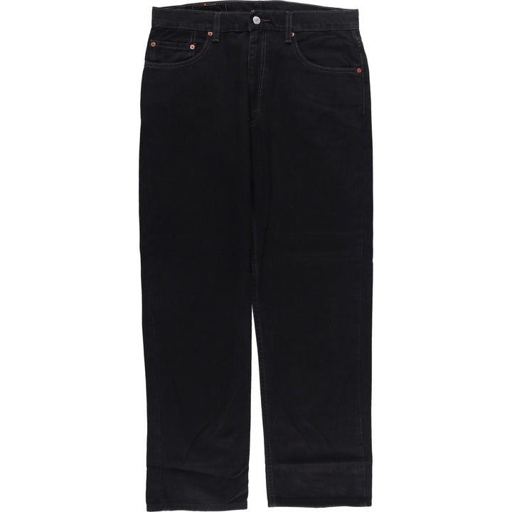 00'S Levi's 505 REGULAR FIT STRAIGHT LEG tapered denim pants for men, size w34 cotton black type Vintage Second Hand