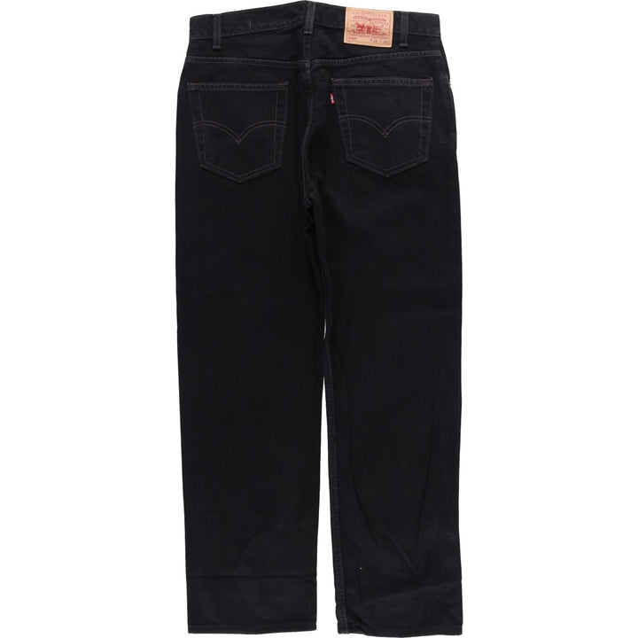 00'S Levi's 505 REGULAR FIT STRAIGHT LEG tapered denim pants for men, size w34 cotton black type Vintage Second Hand