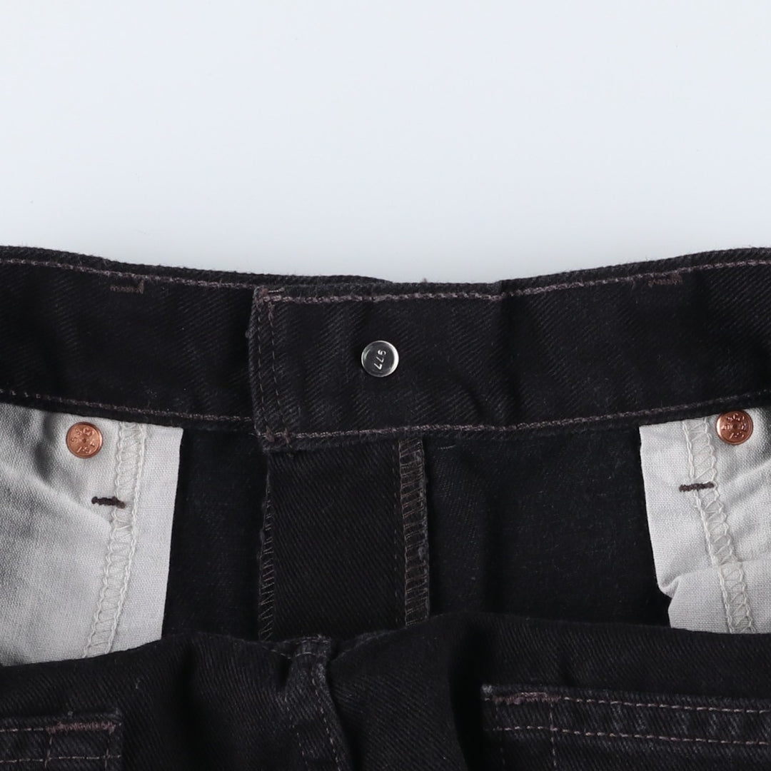 00'S Levi's 505 REGULAR FIT STRAIGHT LEG tapered denim pants for men, size w34 cotton black type Vintage Second Hand