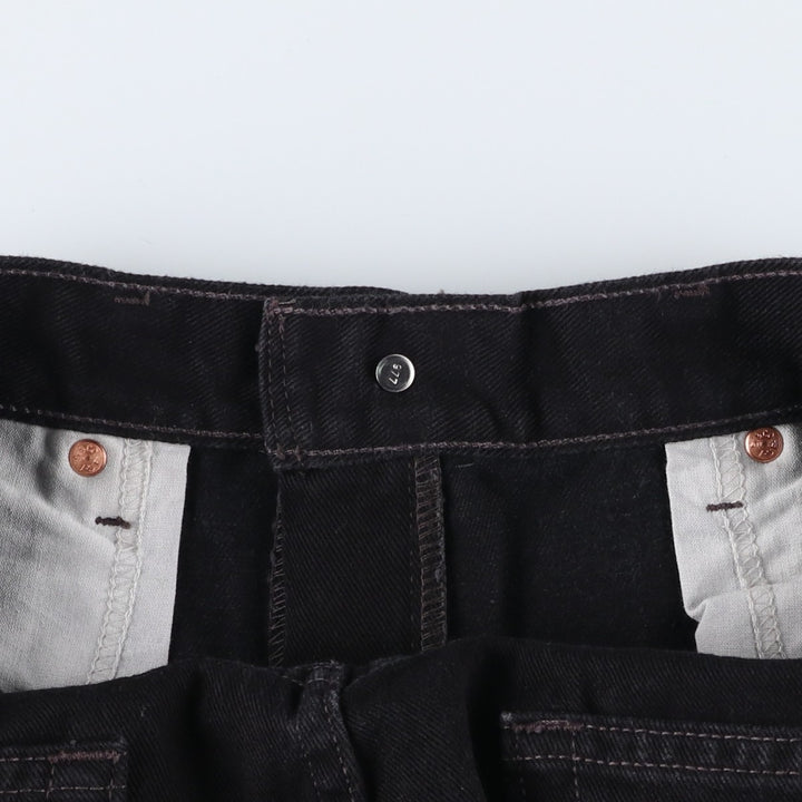 00'S Levi's 505 REGULAR FIT STRAIGHT LEG tapered denim pants for men, size w34 cotton black type Vintage Second Hand