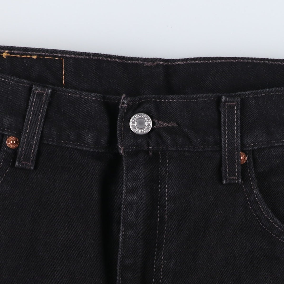 00'S Levi's 505 REGULAR FIT STRAIGHT LEG tapered denim pants for men, size w34 cotton black type Vintage Second Hand