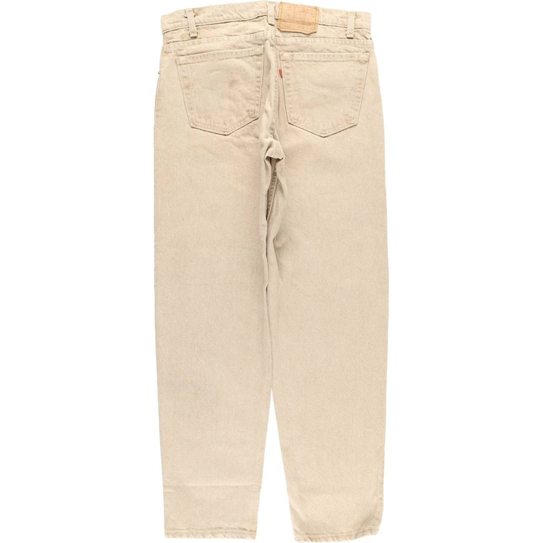 90s-00'S Vintage Levi's 550-4813 Tapered Denim Pants, Made in USA, Men's Size 34 cotton Beige type Vintage Second Hand