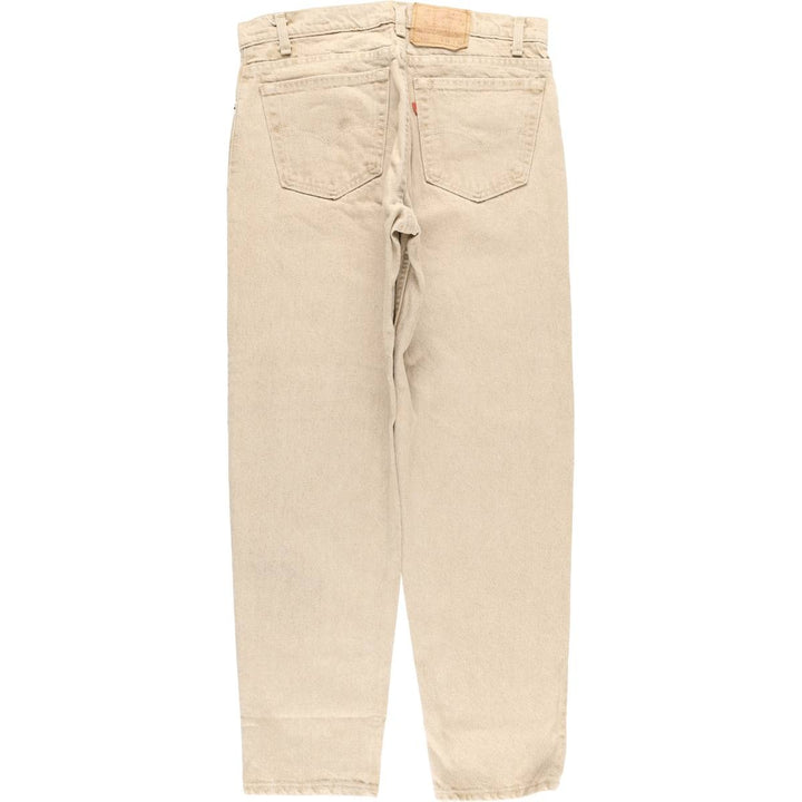 90s-00'S Vintage Levi's 550-4813 Tapered Denim Pants, Made in USA, Men's Size 34 cotton Beige type Vintage Second Hand