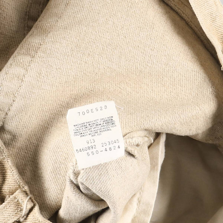 90s-00'S Vintage Levi's 550-4813 Tapered Denim Pants, Made in USA, Men's Size 34 cotton Beige type Vintage Second Hand