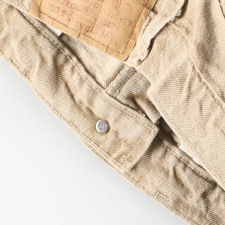 90s-00'S Vintage Levi's 550-4813 Tapered Denim Pants, Made in USA, Men's Size 34 cotton Beige type Vintage Second Hand
