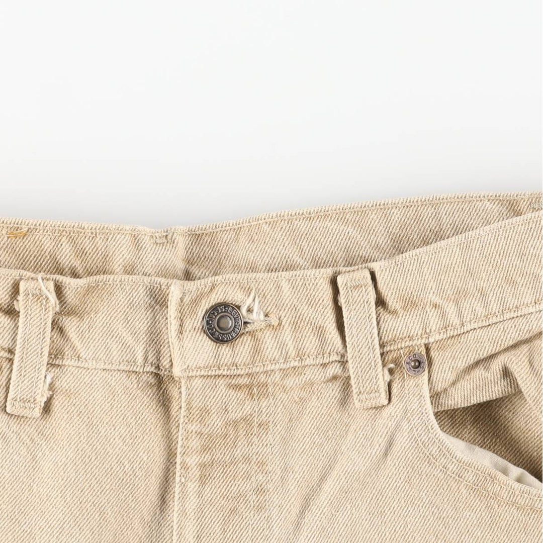 90s-00'S Vintage Levi's 550-4813 Tapered Denim Pants, Made in USA, Men's Size 34 cotton Beige type Vintage Second Hand