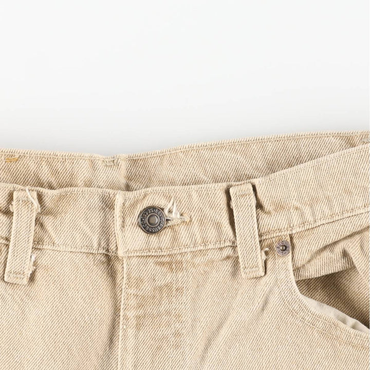 90s-00'S Vintage Levi's 550-4813 Tapered Denim Pants, Made in USA, Men's Size 34 cotton Beige type Vintage Second Hand