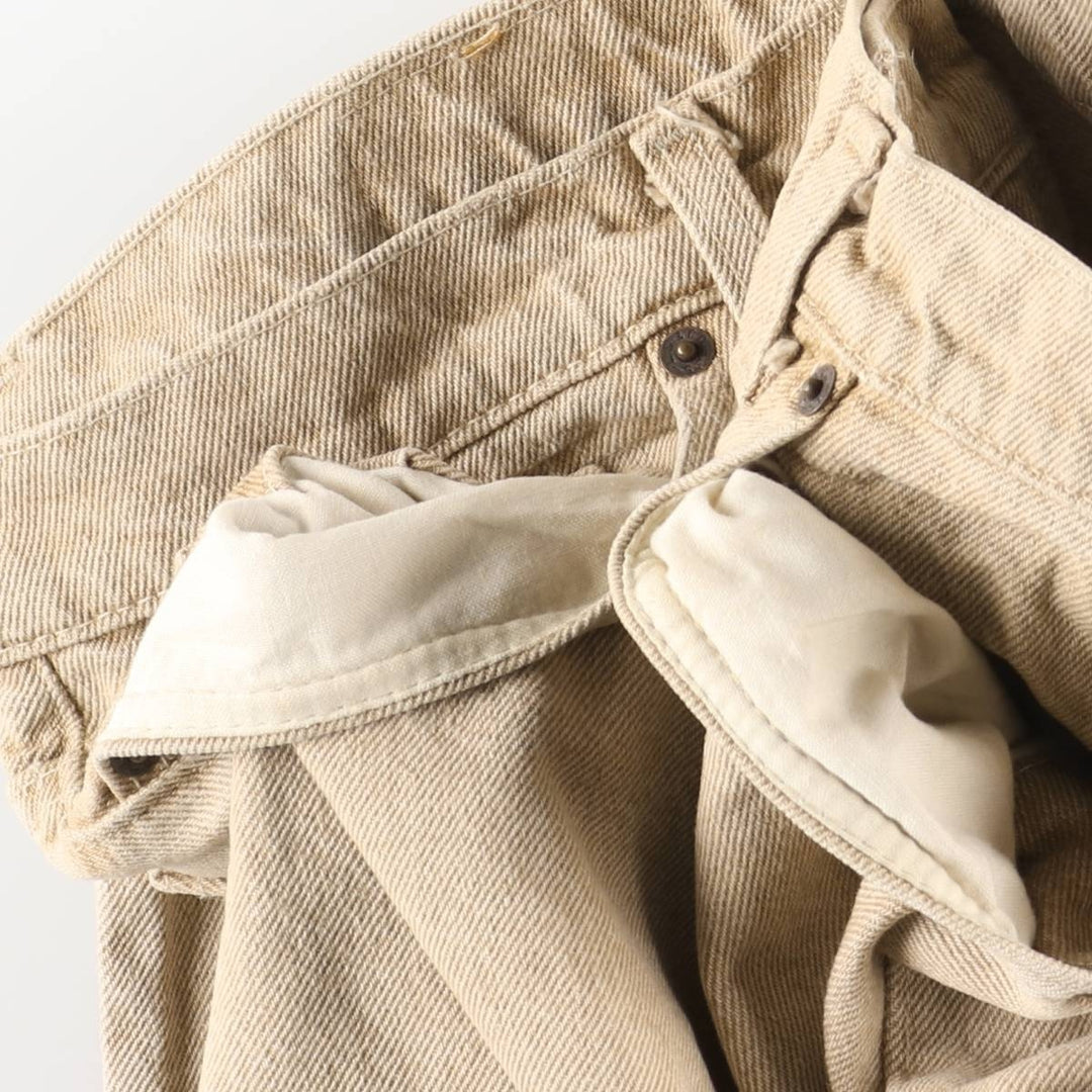 90s-00'S Vintage Levi's 550-4813 Tapered Denim Pants, Made in USA, Men's Size 34 cotton Beige type Vintage Second Hand