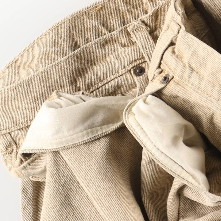 90s-00'S Vintage Levi's 550-4813 Tapered Denim Pants, Made in USA, Men's Size 34 cotton Beige type Vintage Second Hand