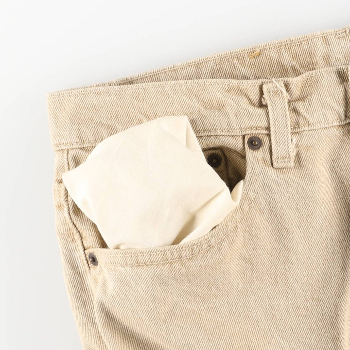 90s-00'S Vintage Levi's 550-4813 Tapered Denim Pants, Made in USA, Men's Size 34 cotton Beige type Vintage Second Hand