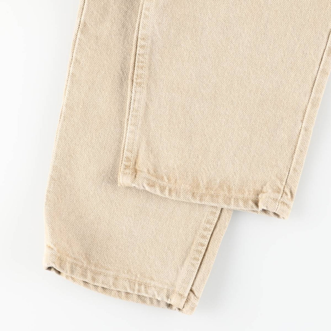 90s-00'S Vintage Levi's 550-4813 Tapered Denim Pants, Made in USA, Men's Size 34 cotton Beige type Vintage Second Hand