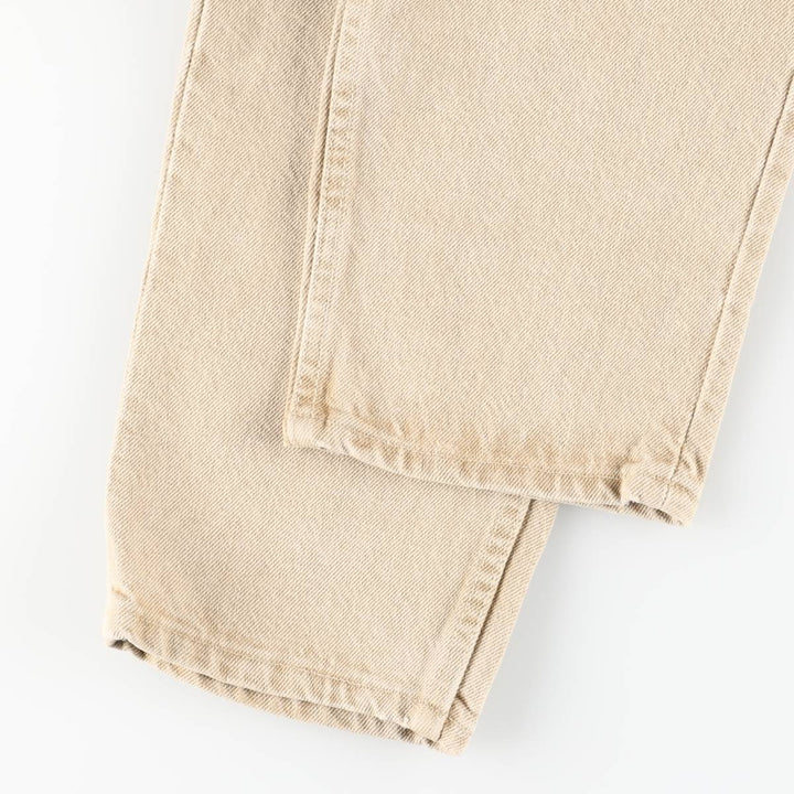 90s-00'S Vintage Levi's 550-4813 Tapered Denim Pants, Made in USA, Men's Size 34 cotton Beige type Vintage Second Hand