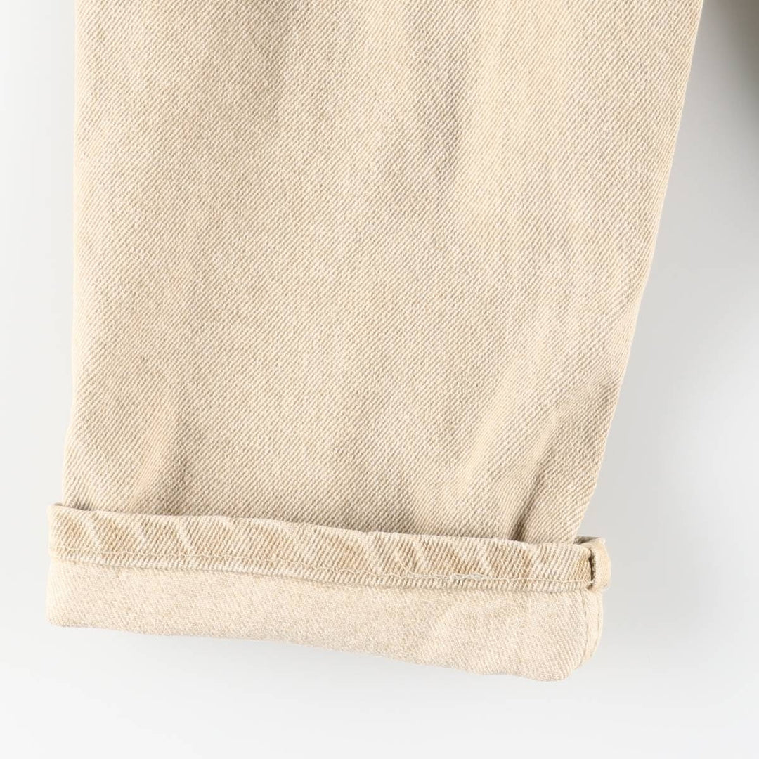 90s-00'S Vintage Levi's 550-4813 Tapered Denim Pants, Made in USA, Men's Size 34 cotton Beige type Vintage Second Hand