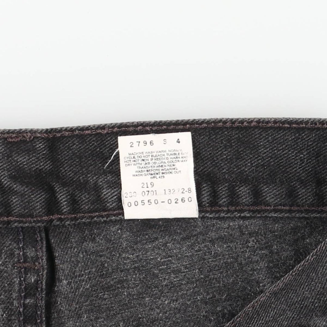2000'S Levi's 00550-0260 Relaxed Fit Tapered Denim Pants, Black Denim, Men's, Size W29 cotton black type Vintage Second Hand