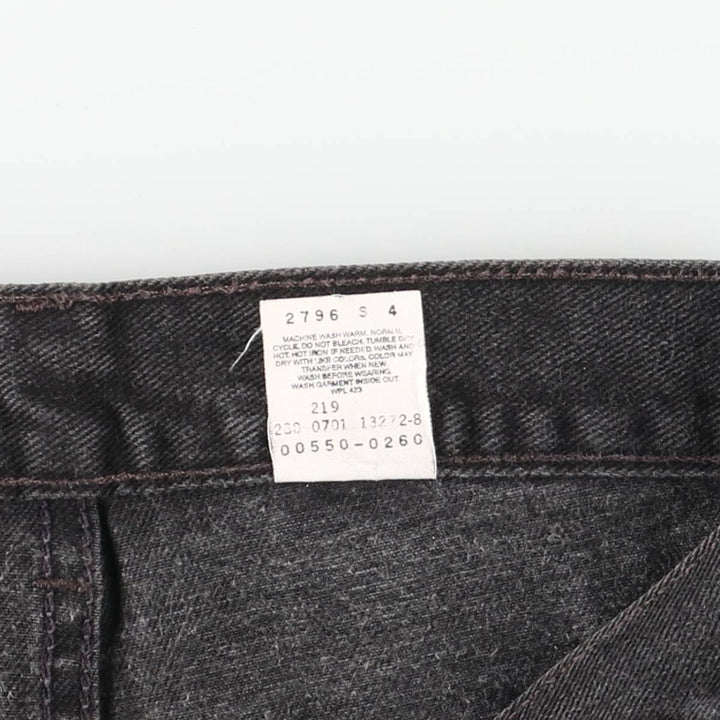 2000'S Levi's 00550-0260 Relaxed Fit Tapered Denim Pants, Black Denim, Men's, Size W29 cotton black type Vintage Second Hand
