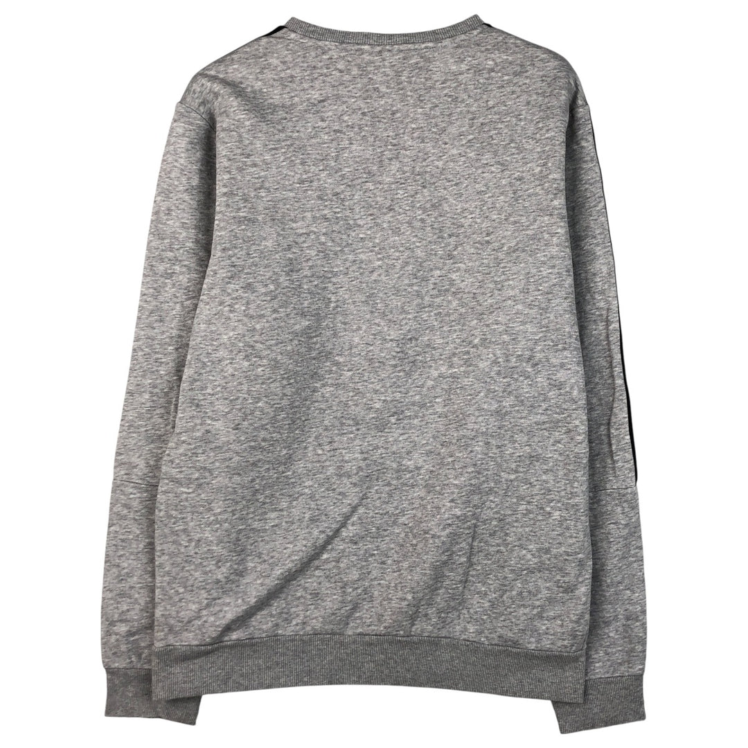 Adidas 3-Line One-Point Logo Sweatshirt, Men's Size M cotton gray type Vintage Second Hand