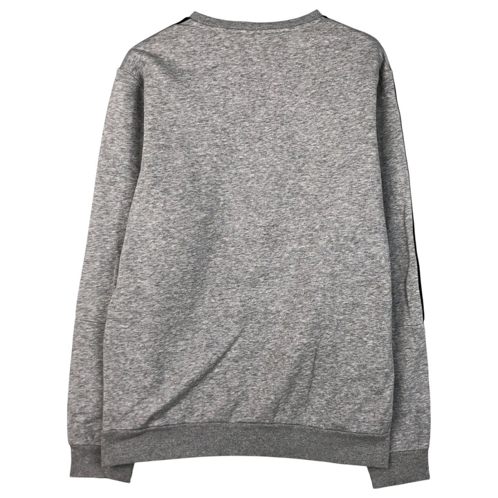 Adidas 3-Line One-Point Logo Sweatshirt, Men's Size M cotton gray type Vintage Second Hand