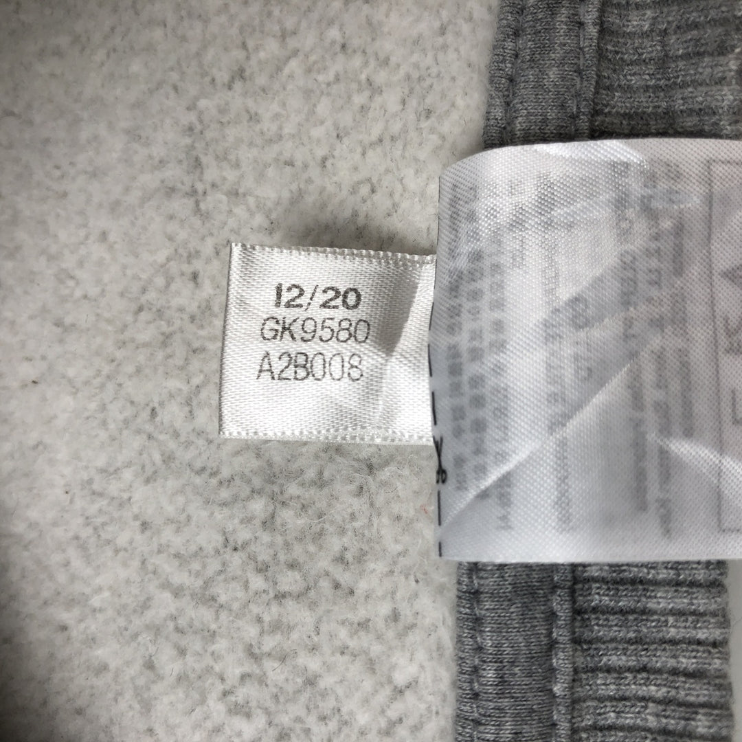 Adidas 3-Line One-Point Logo Sweatshirt, Men's Size M cotton gray type Vintage Second Hand