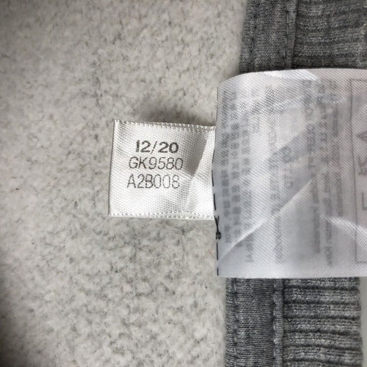 Adidas 3-Line One-Point Logo Sweatshirt, Men's Size M cotton gray type Vintage Second Hand