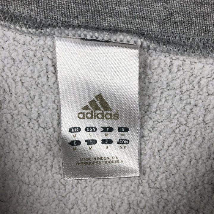 2000'S Adidas One-Point Logo Sweatshirt, Men's Size Small cotton gray type Vintage Second Hand