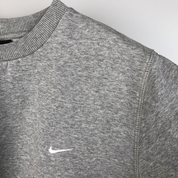 Nike One Point Logo Sweatshirt, Trainer, Men's Size L cotton gray type Vintage Second Hand
